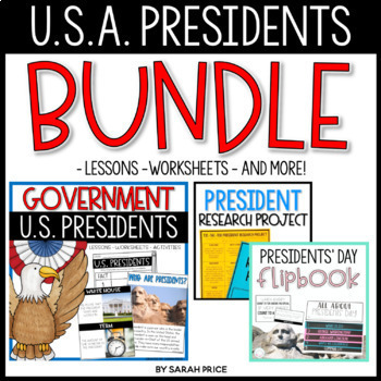 Preview of Presidents Day Activities & Research Project - 2nd & 3rd Grade Government Lesson