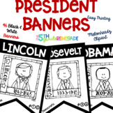 U.S. Presidents Black & White 46 Banners for Easy Printing