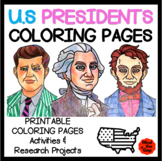 U.S Presidents Coloring Pages / Presidents' Day Research A