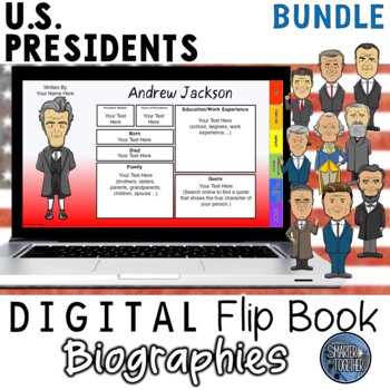 Preview of U.S. Presidents Digital Biography Template Pack