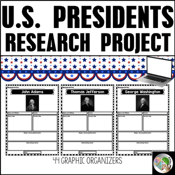Preview of President's Day Research Project - President's Day Graphic Organizers