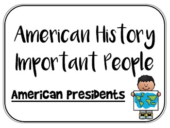 Preview of U.S. Presidents - Important People - Interactive Notebook Inserts