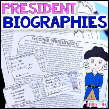 Preview of U.S. Presidents Informational Articles - Presidents Day Reading Comprehension