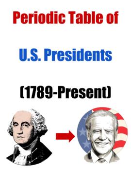 Preview of U.S. Presidents Periodic Table (1789-Present) *FULL SET*