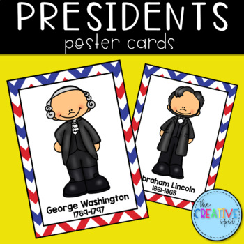 Preview of U.S. Presidents Poster Cards │ Literacy Flash Cards