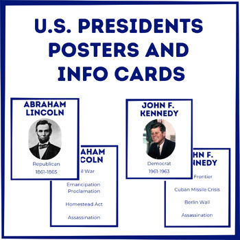 Preview of U.S. Presidents Posters and Keyword Cards