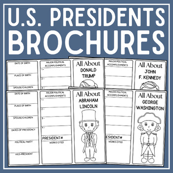Preview of U.S. Presidents Research Projects | U.S. Presidents Biography Report Template