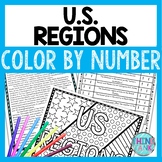 U.S. Regions Color by Number, Reading Passage and Text Marking