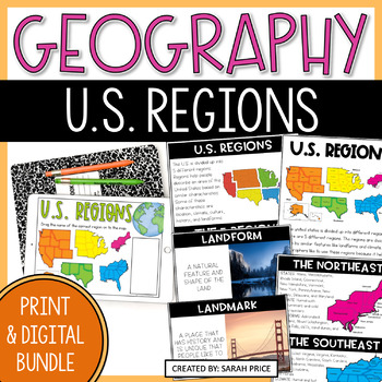 U S Regions Worksheets And Digital Activities Bundle TpT   Original 6375839 1 