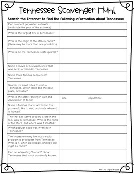 United States Research: Tennessee (Printable AND Digital Options!)