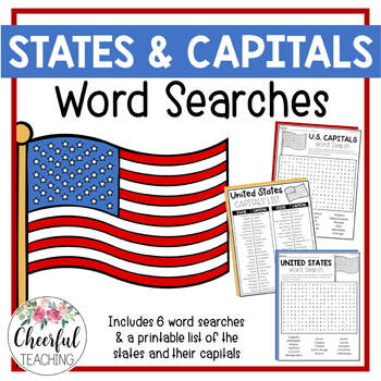 Preview of U.S. States & Capitals Word Searches