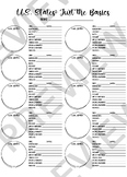 U.S. States Worksheet