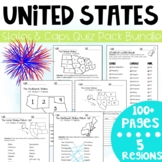 U.S. States and Capitals Bundle- Quiz Packs only