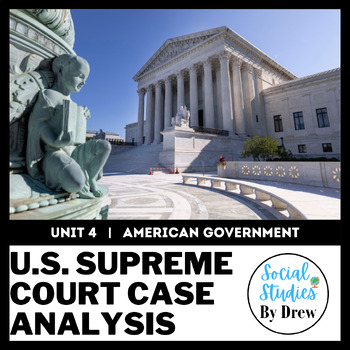Preview of U.S. Supreme Court Landmark Court Case One-Pager Activity