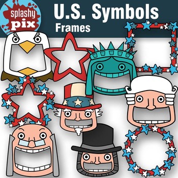 Preview of U.S. Symbols Frames Clipart