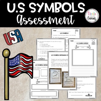 Preview of U.S Symbols Test & Project| Landmarks & Monuments  ⭐️