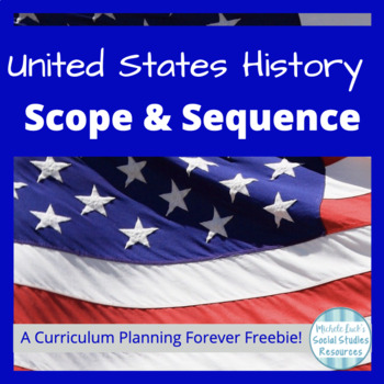 Preview of U.S. United States History Course Scope & Sequence Curriculum Planning Map