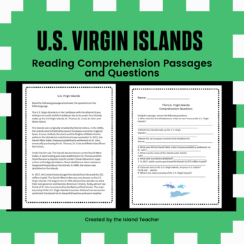 Preview of U.S. Virgin Islands Reading Comprehension Passages and Questions