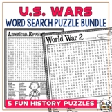 U.S. Wars Word Search Puzzles Bundle US History Early Fini