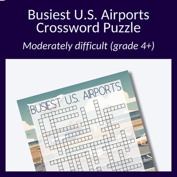 Preview of U.S. airport crossword puzzle: top 31 US airports (clues are IATA airport codes)