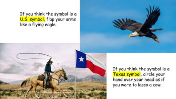 Preview of U.S. symbols vs. Texas symbols 