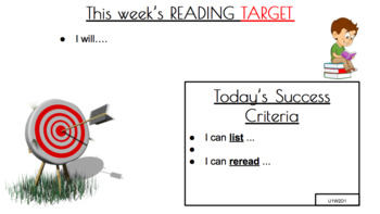 Preview of U1 Week 5 Wonders Reading Target and Success Criteria
