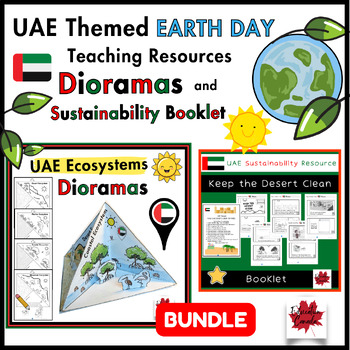Preview of UAE Earth Day Bundle: Dioramas of UAE Ecosystems Keep the Desert Clean Booklet