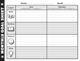 UDL Aligned Monthly Goal Tracker (Upper Elementary Grades, 3-6)