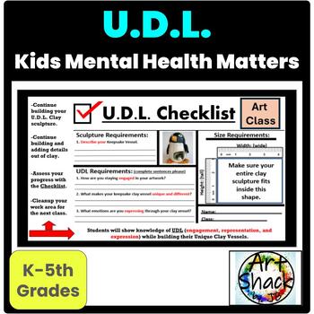 Preview of UDL Worksheet: Engagement, Representation, and Expression (Kid's Mental Health)