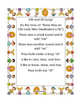 Preview of UE and EW Phonics Chant