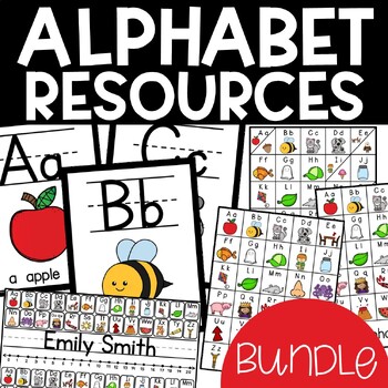 Preview of UFLI Aligned Alphabet Resource BUNDLE:  Posters, Charts, & Desk Name Tags