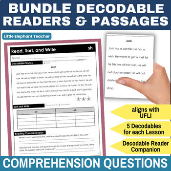 Preview of UFLI Aligned Decodable Readers Passages Science of Reading Comprehension Fluency