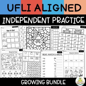 Preview of UFLI Foundations 100% Aligned |No Prep Worksheets| Lesson 35a-98|Growing Bundle