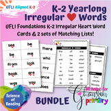 UFLI Aligned K-2 Irregular Heart Word Cards & Lists BUNDLE