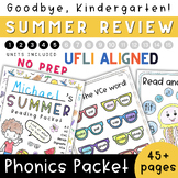 UFLI-Aligned! Summer Reading Review Packet -Kindergarten t