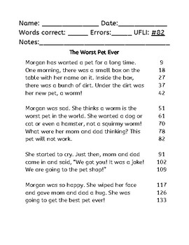 UFLI Decodable Text CBM from lesson 82 - Progress Monitoring by Betty ...