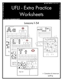UFLI - Extra Practice Worksheets Lessons 1-34 (no prep)