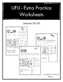 UFLI - Extra Practice Worksheets Lessons 54-62 (no prep)