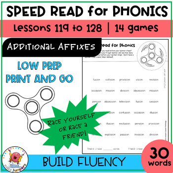 Preview of UFLI FOUNDATIONS| Speed Read Phonics Game | Word Work Lessons 119 to 128