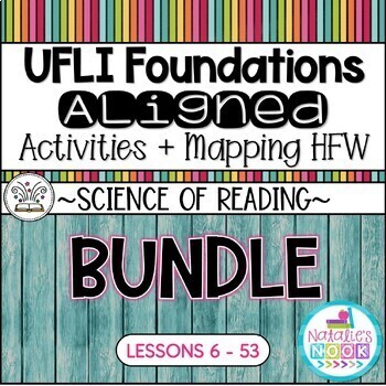 Preview of UFLI Foundations Aligned Activities +  Mapping HFW / Lessons 6 - 53