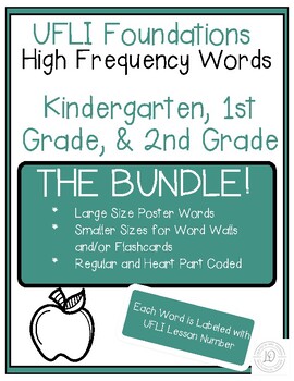 Preview of UFLI Foundations- High Frequency Words-Heart Parts - K-1-2 -orthographic mapping