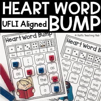 Preview of UFLI Aligned Heart Words Bump Games
