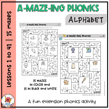 Preview of UFLI GAMES | A-Maze-ing Phonics | UFLI Aligned Lessons 1 to 41