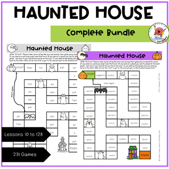 Preview of UFLI GAMES | Haunted House Halloween Themed | COMPLETE BUNDLE + HEART WORDS