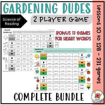 Preview of UFLI GAMES | Spring Gardening Phonics | COMPLETE BUNDLE 10 to 128