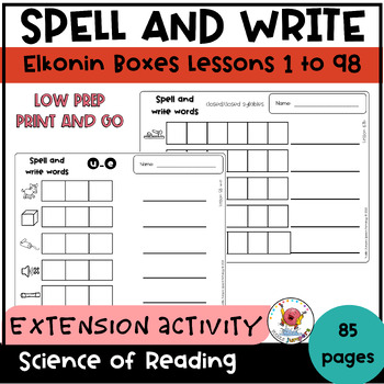 Preview of UFLI INSPIRED | Elkonin Boxes Worksheets | Word Mapping Extension Task