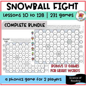 Preview of UFLI Inspired Phonics Game | Snowball Fight | COMPLETE BUNDLE + HEART WORDS