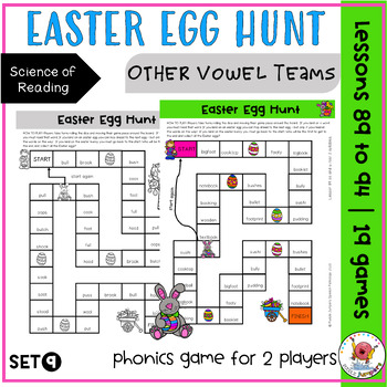 Preview of UFLI PHONICS | Easter Egg Hunt Game | Word Work Lessons 89 to 94