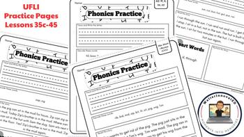 Preview of UFLI Practice Pages Lessons 35c-45