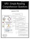 UFLI - Simple Reading Comprehension Questions Lessons 9 -3